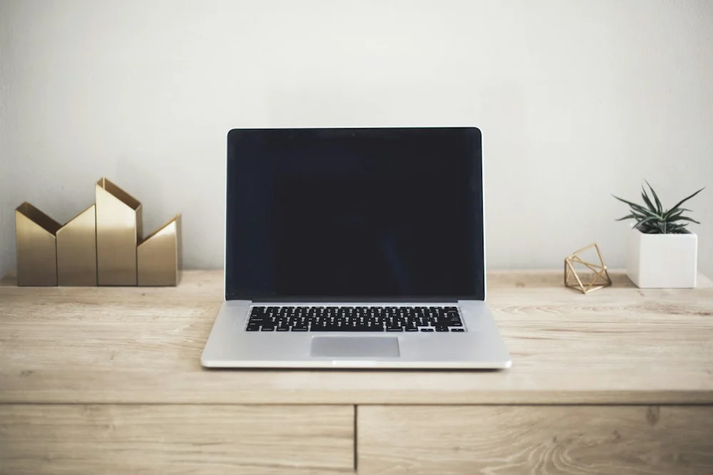 Laptop on a desk for digital workflows